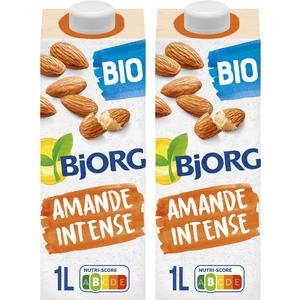 Bjorg Lait d'amande Intense Boisson Végétale Bio, Lot de 2x1L