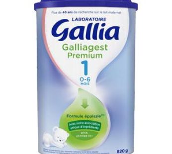 Gallia Lait bébé en poudre Galliagest Premium épaissi 1er âge, 0-6 mois, 820g