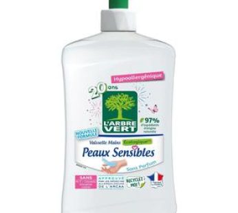 L’arbre Vert Liquide vaisselle main peaux sensibles, 500ml