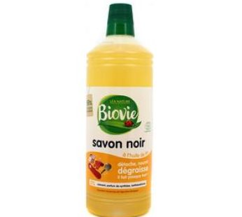 Biovie Savon noir à l’huile de lin Ecocert, 1L