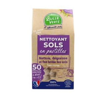 Bulle Verte Nettoyant Sol en pastilles Ecologique, 50 Doses