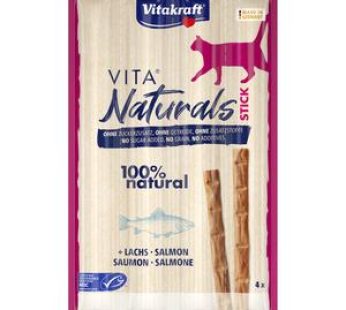 Vitakraft VitaNaturals Bâtonnets Saumon MSC – Friandise pour chat, 4x5g