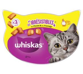 Whiskas Irrésitible Poulet Fromage – Friandise pour chat adulte, 60g