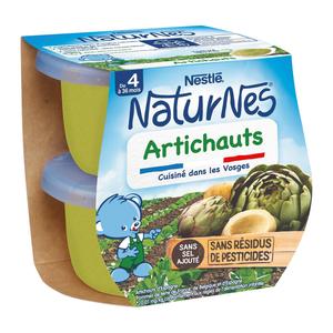 Nestlé - Naturnes Artichauts Bol Bébé Dès 4 mois, 2x130g